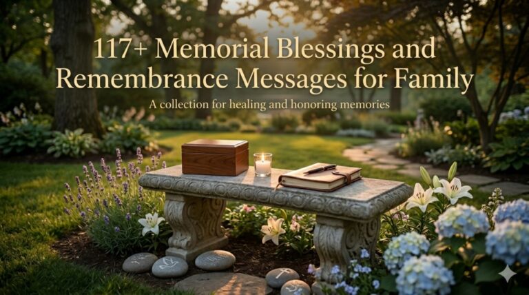 117+ Memorial Blessings and Remembrance Messages for Family