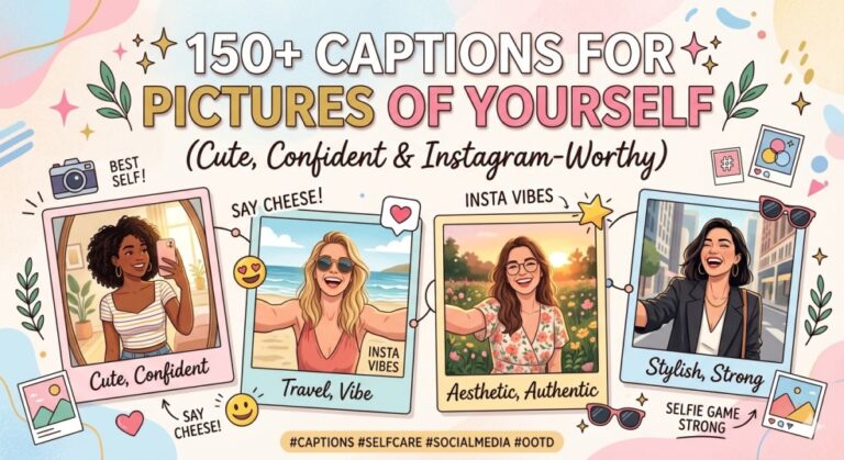 150+ Captions for Pictures of Yourself (Cute, Confident & Instagram-Worthy)